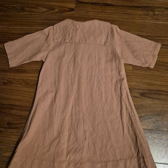 Ira Loves Mae Coral Linen Sailor Dress Girls Size 8 - Picture 2 of 3
